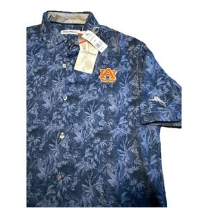 NWT Tommy Bahama Men's NCAA Auburn Tigers Embroidered Shirt 100%‎ Silk War Eagle